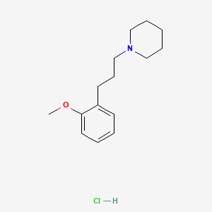 molecular formula C15H24ClNO B14330897 Piperidine, 1-(3-(o-methoxyphenyl)propyl)-, hydrochloride CAS No. 101356-02-9