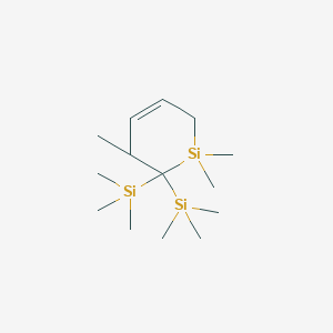 molecular formula C14H32Si3 B14330919 1,1,3-Trimethyl-2,2-bis(trimethylsilyl)-1,2,3,6-tetrahydrosiline CAS No. 104575-73-7