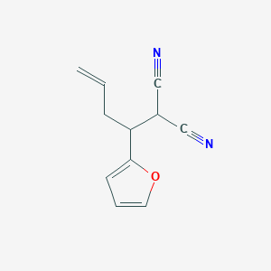 molecular formula C11H10N2O B14330933 [1-(Furan-2-yl)but-3-en-1-yl]propanedinitrile CAS No. 109849-42-5