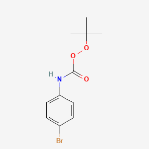 molecular formula C11H14BrNO3 B14330938 1-Bromo-4-{[(tert-butylperoxy)carbonyl]amino}benzene CAS No. 109098-31-9