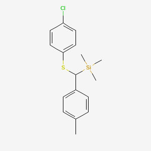 {[(4-Chlorophenyl)sulfanyl](4-methylphenyl)methyl}(trimethyl)silane