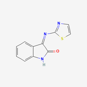 (3Z)-3-(1,3-thiazol-2-ylimino)-1H-indol-2-one