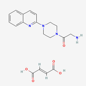 Piperazine, 1-glycyl-4-(2-quinolyl)-, maleate