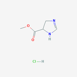 molecular formula C5H9ClN2O2 B1433100 4,5-二氢-1H-咪唑-4-羧酸甲酯盐酸盐 CAS No. 1394729-60-2