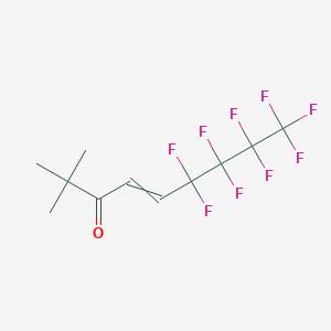 molecular formula C11H11F9O B14331058 6,6,7,7,8,8,9,9,9-Nonafluoro-2,2-dimethylnon-4-en-3-one 