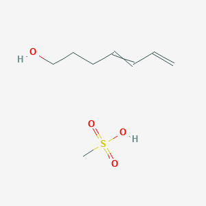 molecular formula C8H16O4S B14331072 Methanesulfonic acid--hepta-4,6-dien-1-ol (1/1) CAS No. 101032-44-4