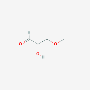 molecular formula C4H8O3 B14331075 Propanal, 2-hydroxy-3-methoxy-, (R)- CAS No. 105121-51-5