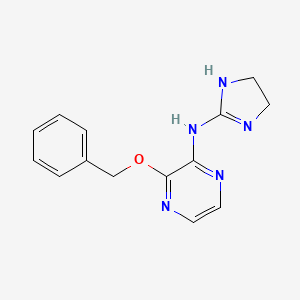 molecular formula C14H15N5O B14331095 3-(Benzyloxy)-N-(4,5-dihydro-1H-imidazol-2-yl)pyrazin-2-amine CAS No. 98299-44-6