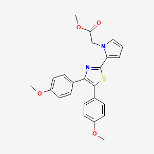 Methyl-2-(4,5-bis(4-methoxyphenyl)thiazol-2-yl)-pyrrole-1-acetate