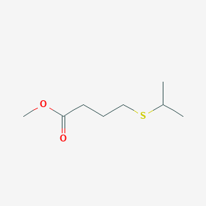 molecular formula C8H16O2S B14331109 Methyl 4-[(propan-2-yl)sulfanyl]butanoate CAS No. 111437-30-0