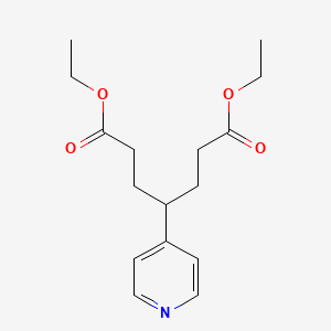 molecular formula C16H23NO4 B14331113 Diethyl 4-(pyridin-4-yl)heptanedioate CAS No. 111041-10-2