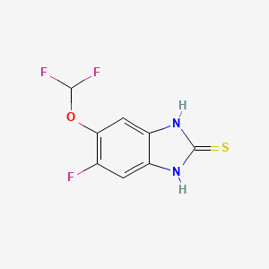 B14331125 2H-Benzimidazole-2-thione, 5-(difluoromethoxy)-6-fluoro-1,3-dihydro- CAS No. 97963-64-9