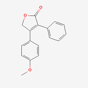 molecular formula C17H14O3 B14331146 4-(4-methoxyphenyl)-3-phenyl-5H-furan-2-one CAS No. 110836-03-8