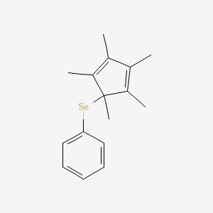 [(1,2,3,4,5-Pentamethylcyclopenta-2,4-dien-1-yl)selanyl]benzene