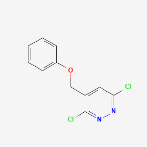 molecular formula C11H8Cl2N2O B14331171 3,6-Dichloro-4-(phenoxymethyl)pyridazine CAS No. 107228-63-7