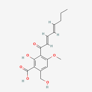 2-hydroxy-6-(hydroxymethyl)-4-methoxy-3-[(2E,4E)-octa-2,4-dienoyl]benzoic Acid