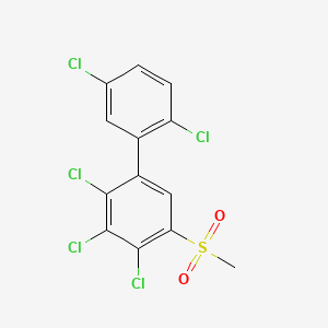 molecular formula C13H7Cl5O2S B14331205 2,2',3,4,5'-Pentachloro-5-(methylsulfonyl)-1,1'-biphenyl CAS No. 104086-09-1