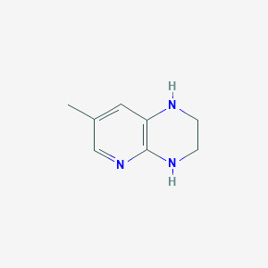 molecular formula C8H11N3 B1433121 7-methyl-1H,2H,3H,4H-pyrido[2,3-b]pyrazine CAS No. 1378818-55-3