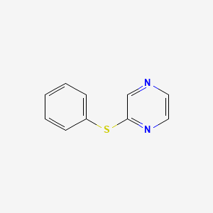 molecular formula C10H8N2S B14331211 Phenylthio pyrazine CAS No. 107697-83-6