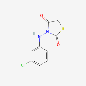 molecular formula C9H7ClN2O2S B14331242 3-(3-Chloroanilino)-1,3-thiazolidine-2,4-dione CAS No. 106046-08-6