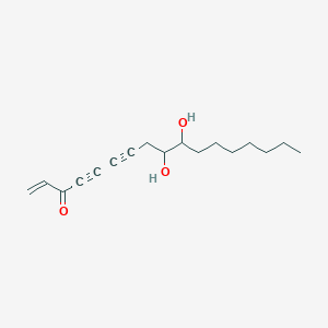 molecular formula C17H24O3 B14331271 9,10-Dihydroxyheptadec-1-ene-4,6-diyn-3-one CAS No. 106777-20-2