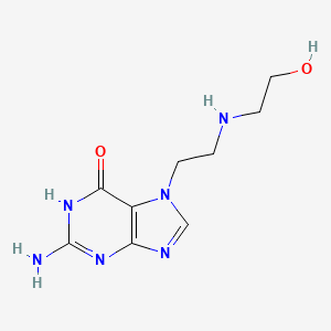 molecular formula C9H14N6O2 B14331307 N-(2-Hydroxyethyl)-N-(2-(7-guaninyl)ethyl)amine CAS No. 98627-74-8