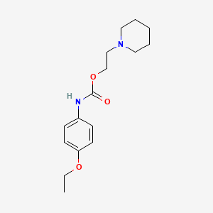 Carbamic acid, (4-ethoxyphenyl)-, 2-(1-piperidinyl)ethyl ester