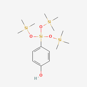 4-{1,1,1,5,5,5-Hexamethyl-3-[(trimethylsilyl)oxy]trisiloxan-3-yl}phenol