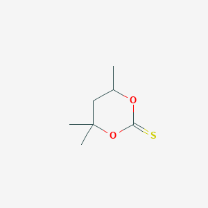 molecular formula C7H12O2S B14331337 4,4,6-Trimethyl-1,3-dioxane-2-thione CAS No. 102368-18-3