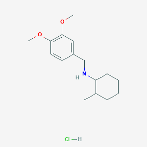 molecular formula C16H26ClNO2 B1433137 N-[(3,4-dimethoxyphenyl)methyl]-2-methylcyclohexan-1-amine hydrochloride CAS No. 1432679-87-2