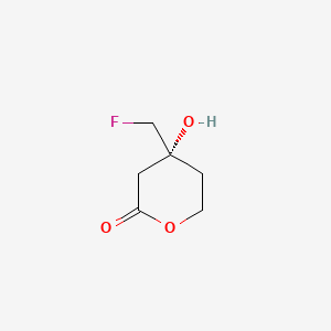 2H-Pyran-2-one, 4-(fluoromethyl)tetrahydro-4-hydroxy-, (R)-