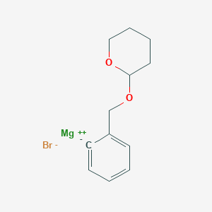 molecular formula C12H15BrMgO2 B14331381 magnesium;2-(phenylmethoxy)oxane;bromide CAS No. 109946-59-0