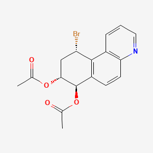 molecular formula C17H16BrNO4 B14331399 ((7R,8R,10S)-7-Acetyloxy-10-bromo-7,8,9,10-tetrahydrobenzo(f)quinolin-8-yl) acetate CAS No. 103667-11-4