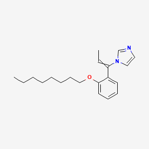 molecular formula C20H28N2O B14331406 1-{1-[2-(Octyloxy)phenyl]prop-1-en-1-yl}-1H-imidazole CAS No. 108886-10-8