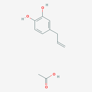 molecular formula C11H14O4 B14331426 Acetic acid;4-prop-2-enylbenzene-1,2-diol CAS No. 106143-06-0