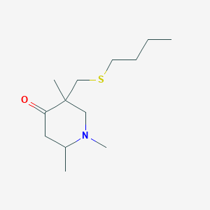 5-[(Butylsulfanyl)methyl]-1,2,5-trimethylpiperidin-4-one