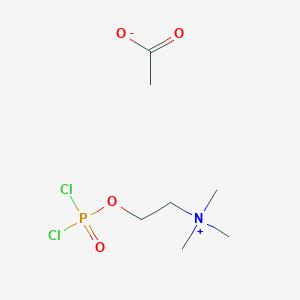 2-[(Dichlorophosphoryl)oxy]-N,N,N-trimethylethan-1-aminium acetate