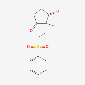 2-[2-(Benzenesulfonyl)ethyl]-2-methylcyclopentane-1,3-dione