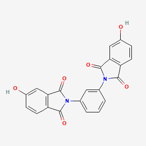 molecular formula C22H12N2O6 B14331520 2,2'-(1,3-Phenylene)bis(5-hydroxy-1H-isoindole-1,3(2H)-dione) CAS No. 106010-54-2