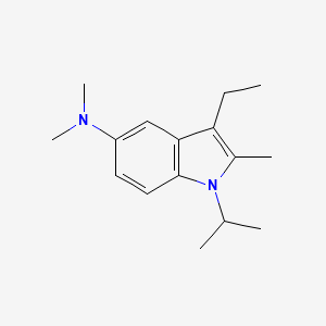 molecular formula C16H24N2 B14331536 3-Ethyl-N,N,2-trimethyl-1-(propan-2-yl)-1H-indol-5-amine CAS No. 104620-96-4