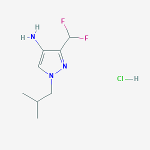 B1433156 3-(difluoromethyl)-1-(2-methylpropyl)-1H-pyrazol-4-amine hydrochloride CAS No. 1423034-57-4