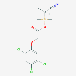 molecular formula C13H14Cl3NO3Si B14331572 Acetic Acid, (2,4,5-trichlorophenoxy)-, (1-cyanoethyl)dimethylsilyl Ester CAS No. 106865-11-6