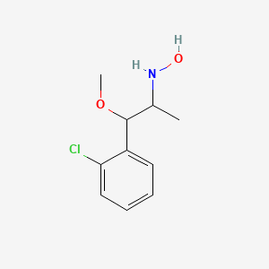 molecular formula C10H14ClNO2 B1433160 N-[1-(2-氯苯基)-1-甲氧基丙-2-基]羟胺 CAS No. 1443981-08-5