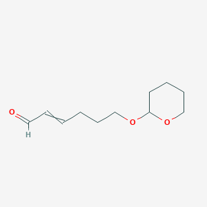 molecular formula C11H18O3 B14331602 6-[(Oxan-2-yl)oxy]hex-2-enal CAS No. 98076-79-0