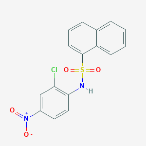 molecular formula C16H11ClN2O4S B14331625 N-(2-Chloro-4-nitrophenyl)naphthalene-1-sulfonamide CAS No. 106691-56-9