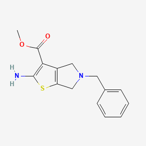 molecular formula C15H16N2O2S B1433169 methyl 2-amino-5-benzyl-5,6-dihydro-4H-thieno[2,3-c]pyrrole-3-carboxylate CAS No. 1428234-04-1