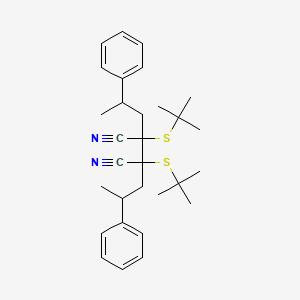 molecular formula C30H40N2S2 B14331711 2,3-Bis(tert-butylsulfanyl)-2,3-bis(2-phenylpropyl)butanedinitrile CAS No. 105749-80-2