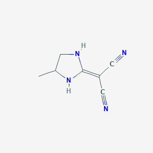 molecular formula C7H8N4 B14331713 (4-Methylimidazolidin-2-ylidene)propanedinitrile CAS No. 104554-90-7