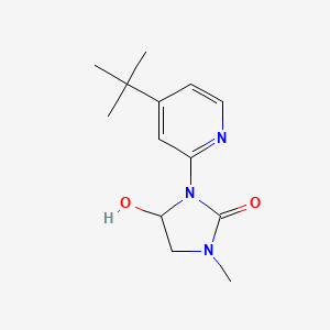 molecular formula C13H19N3O2 B14331734 2-Imidazolidinone, 3-(4-(1,1-dimethylethyl)-2-pyridinyl)-4-hydroxy-1-methyl- CAS No. 104822-41-5