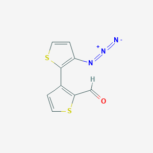 molecular formula C9H5N3OS2 B14331758 3-Azido[2,3'-bithiophene]-2'-carbaldehyde CAS No. 106636-16-2